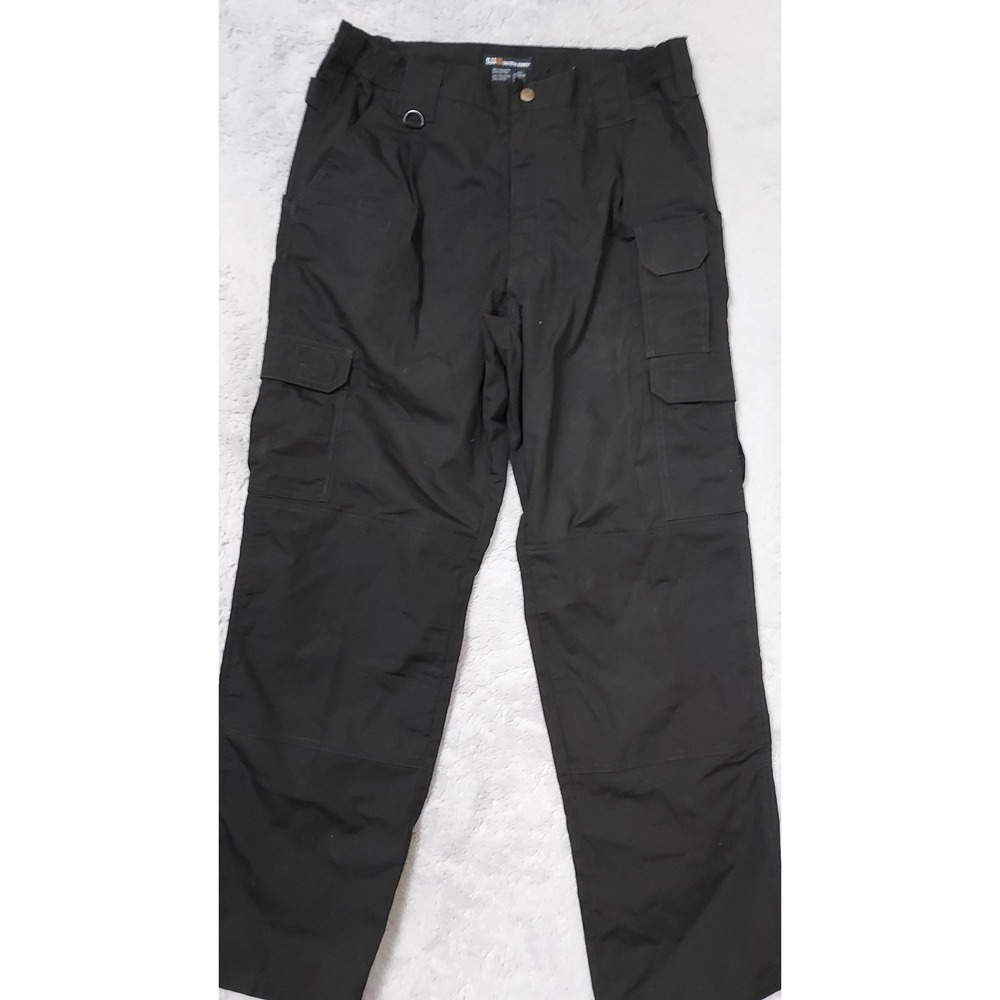 5.11 Tactical Pants Mens 34x32 Taclite Pro Cargo Ripstop Workwear Black HEMMED